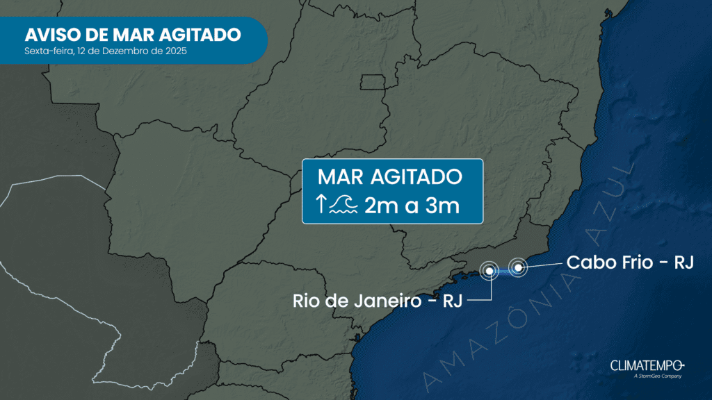 Mar segue agitado próximo à costa do Rio de Janeiro